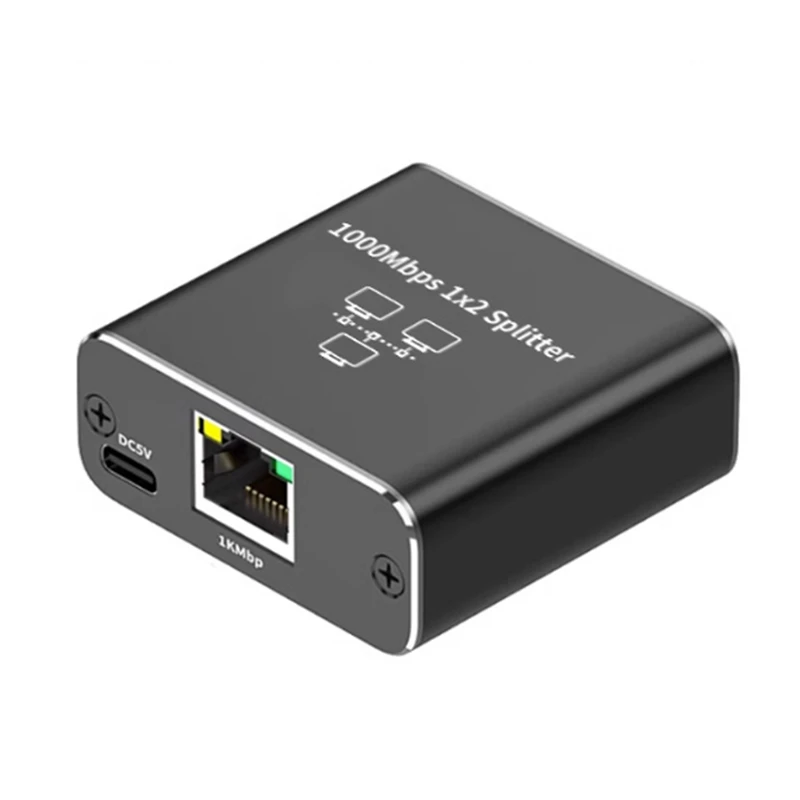 Splitter Gigabit Ethernet 1 In 2 Out, Splitter Per Cavo Lan/Internet Da 1000Mbps-Cat5/6/7 Splitte, Estensione Di Rete Rj45 Durevole