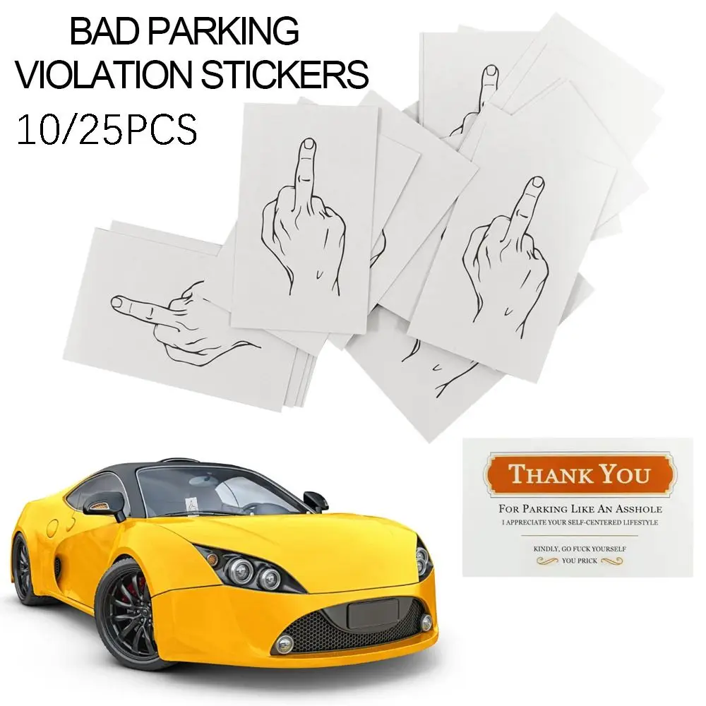 Simplicity Gift Fun Promemoria Card Bad Parking Violation Stickers Carta Di Avvertimento Per Parcheggio Irregolare