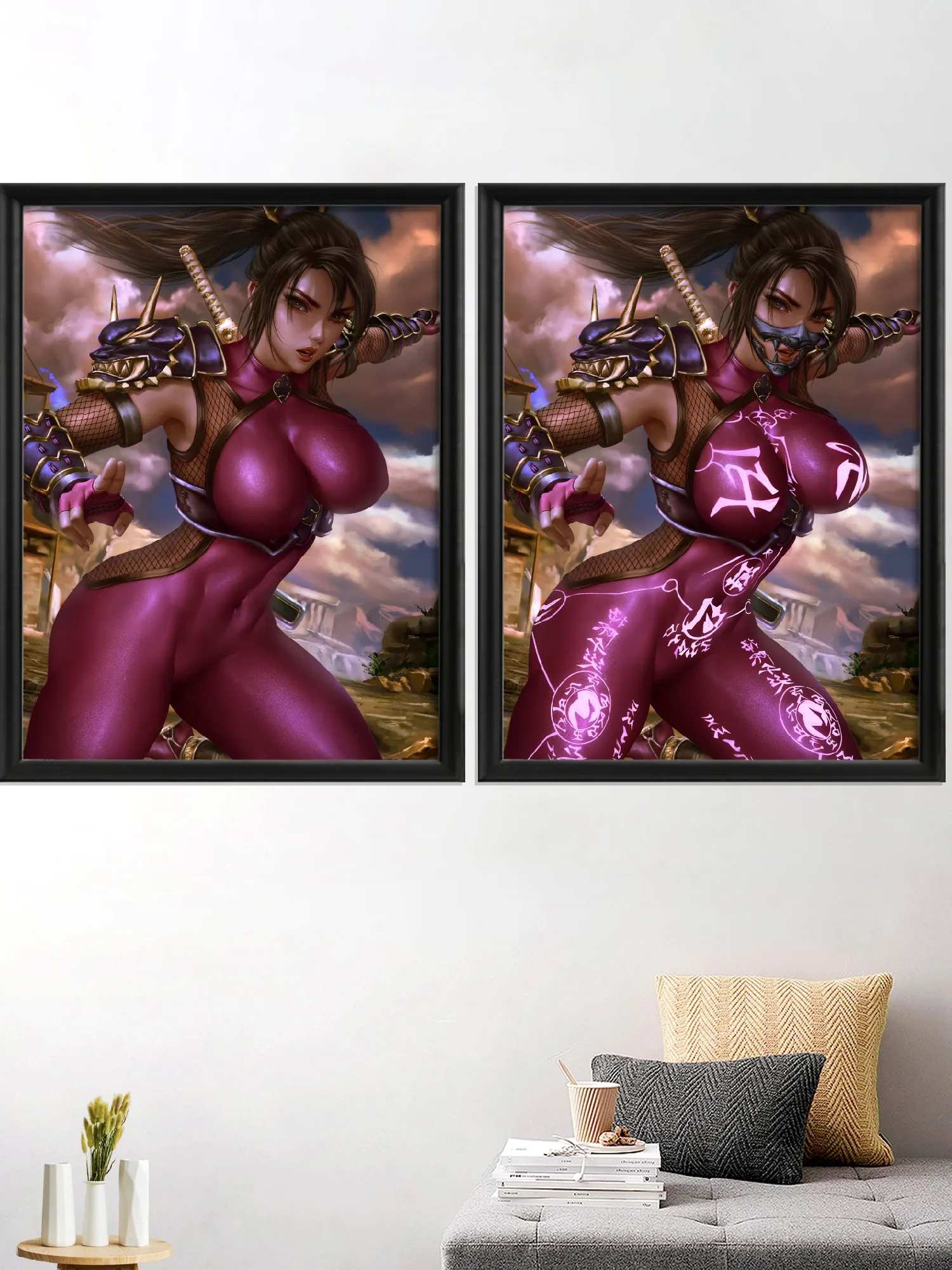 Taki Ivy Sophitia Videogioco Kawaii Cartoon Anime Sexy Nude Art-Poster Living-Bedroom Silk Home Prints