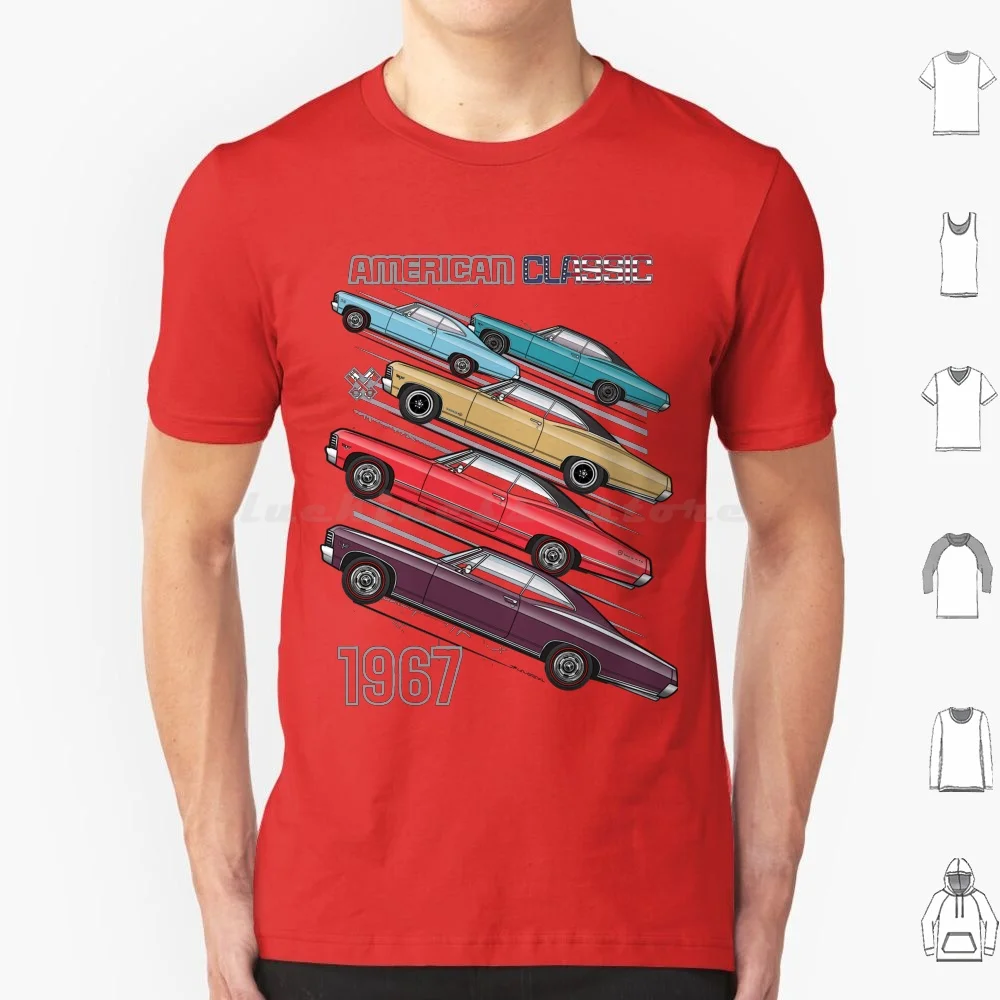 Positions B T Shirt Big Size 100% Cotone 67 1967 Chevy Impala Cabrio Coupe 427 Ss Super Sport V8 350 Custom 454 Lowrider 2