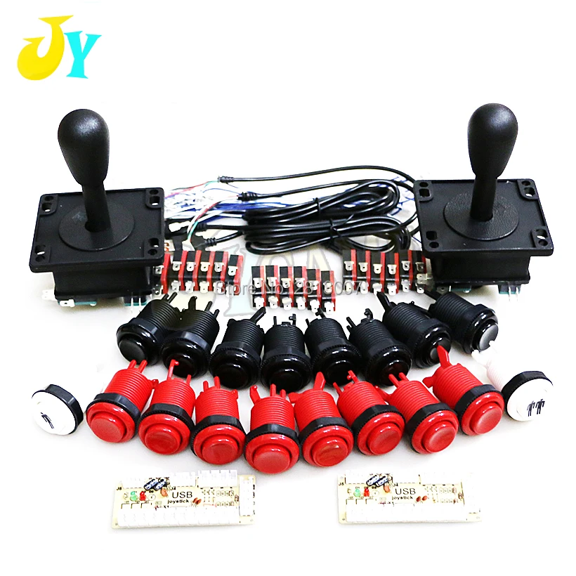 Jamma Cabinato Arcade Kit Fai Da Te Ritardo Zero Usb Arcade Controller Per Pc Collegamento Lo Stile Americano Joystick 4/8 Way Push Bottoni
