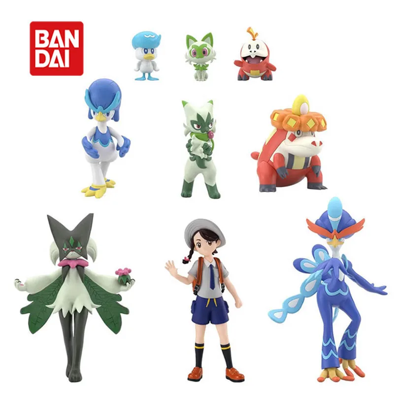 In Magazzino Bandai Shokugan Pokemon Scale World Paldea Region Aoi Wanival Masquernya Violet Ver Anime Figure Model Giocattoli Da Collezione