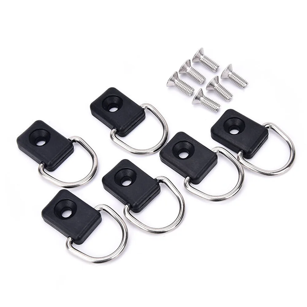 Accessori Per La Riparazione Kayak D-Ring Buckle Abs + Acciaio Inossidabile Nero Riparazione Canoa D Buckle Kayak/Set Di Riparazioni Per Barche