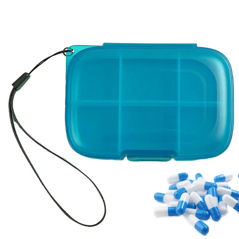 Portapillole Per Portamonete 6 Scomparti Portapillole Per Medicinali Organizzatore Giornaliero Portapillole Carino Per Integratori Di Olio Di Fegato D
