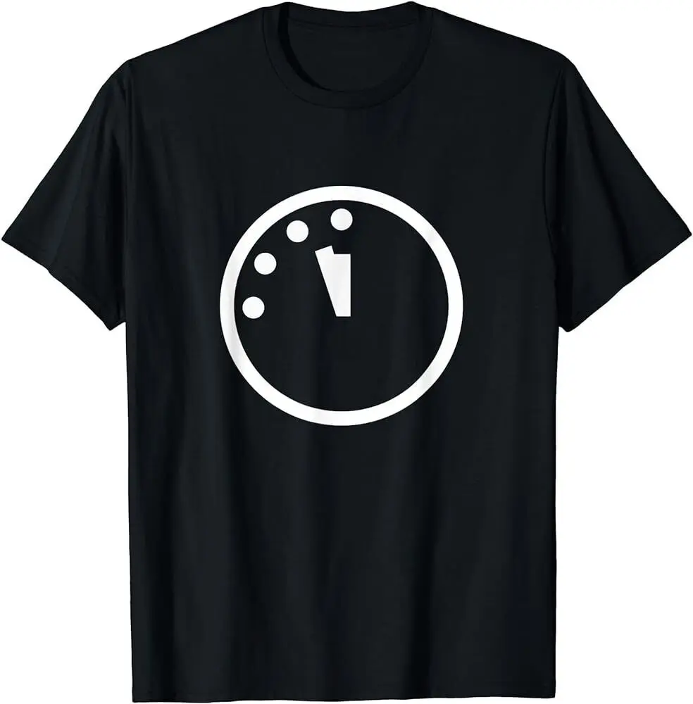 Doomsday Clock Silhouette Logo T Shirt Maniche Lunghe O Corte