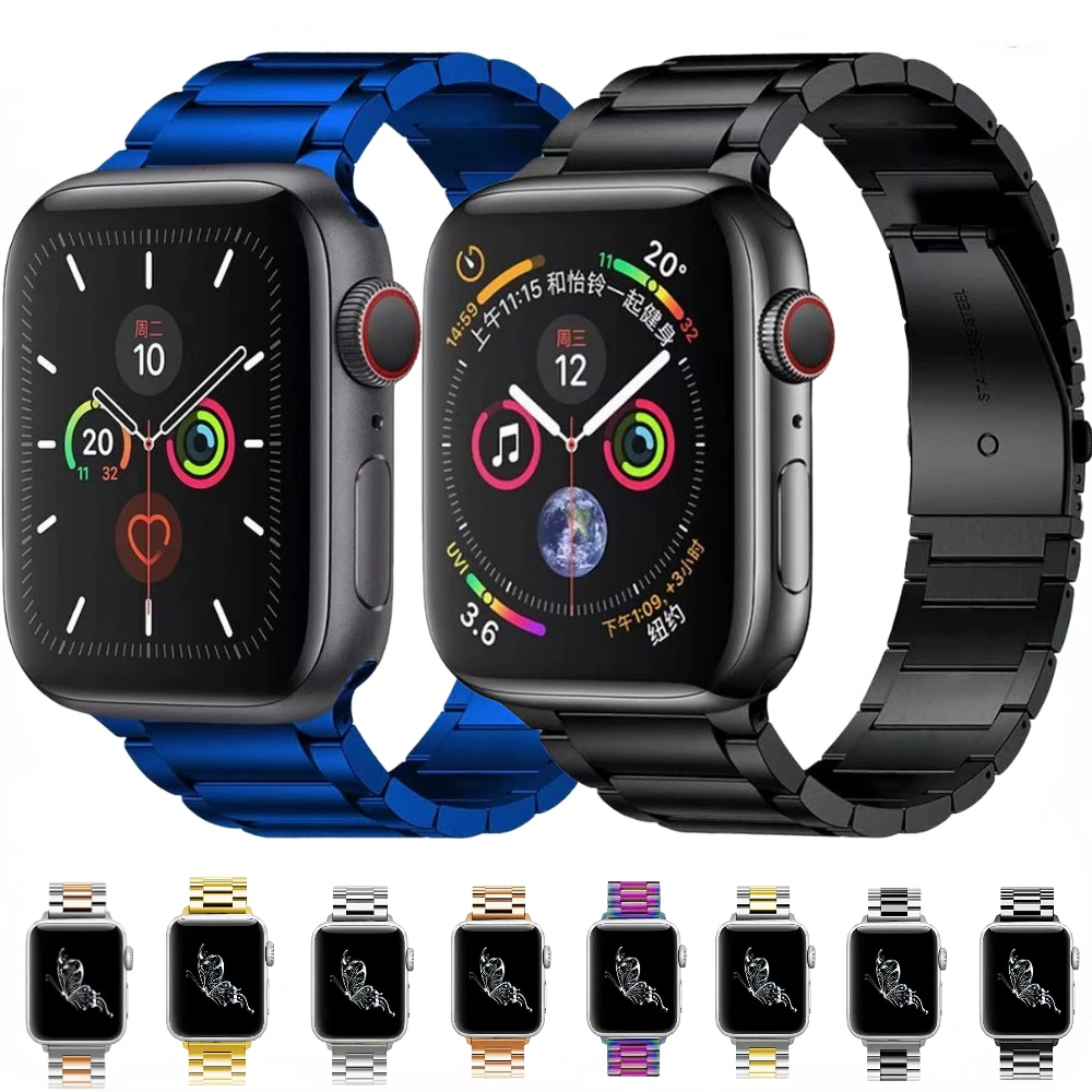 Metal Strap For Apple Watch Band 49Mm 45Mm 41Mm 44Mm 40Mm 42Mm 38Mm Stainless Steel Wristband Iwatch Series 8 Ultra 7 6 5 4 3 Se