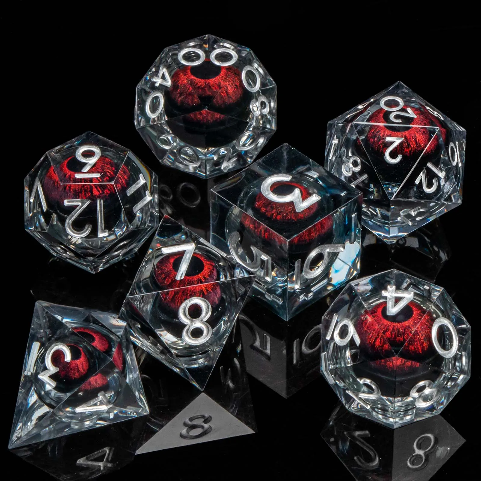 Dnd Eye Liquid Flow Core Resin Dice Set Per Dungeon D E D E Dragon Pathfinder Table Giochi Di Ruolo Dadi Poliedrici