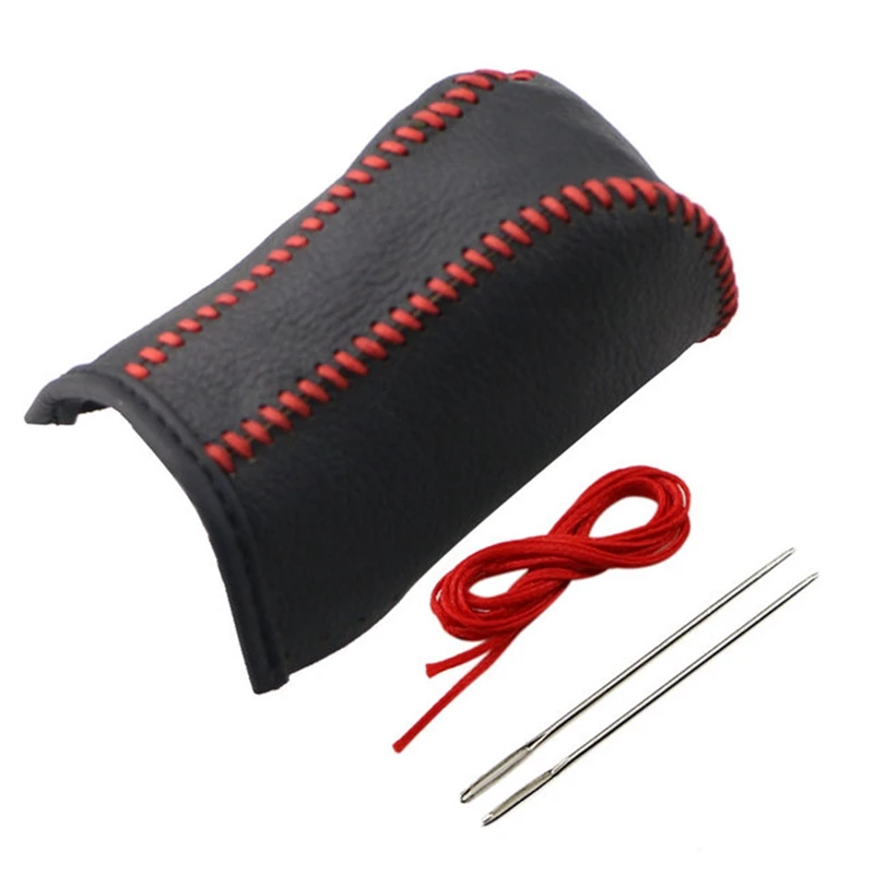 Leather Gear Shift Knob Cover For Toyota Corolla Rav4 Rav 4 2014-2019 Automatic Hand-Stitched Diy Gear Shift Collars A