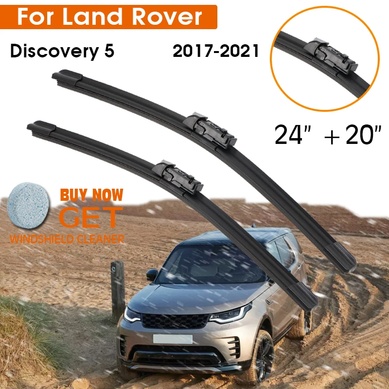 Kosoo Car Wiper Blade For Land Rover Discovery 5 2017-2021 Lhd / Rhd Front Window Windshield Windscreen Wiper Blades 24" + 20"