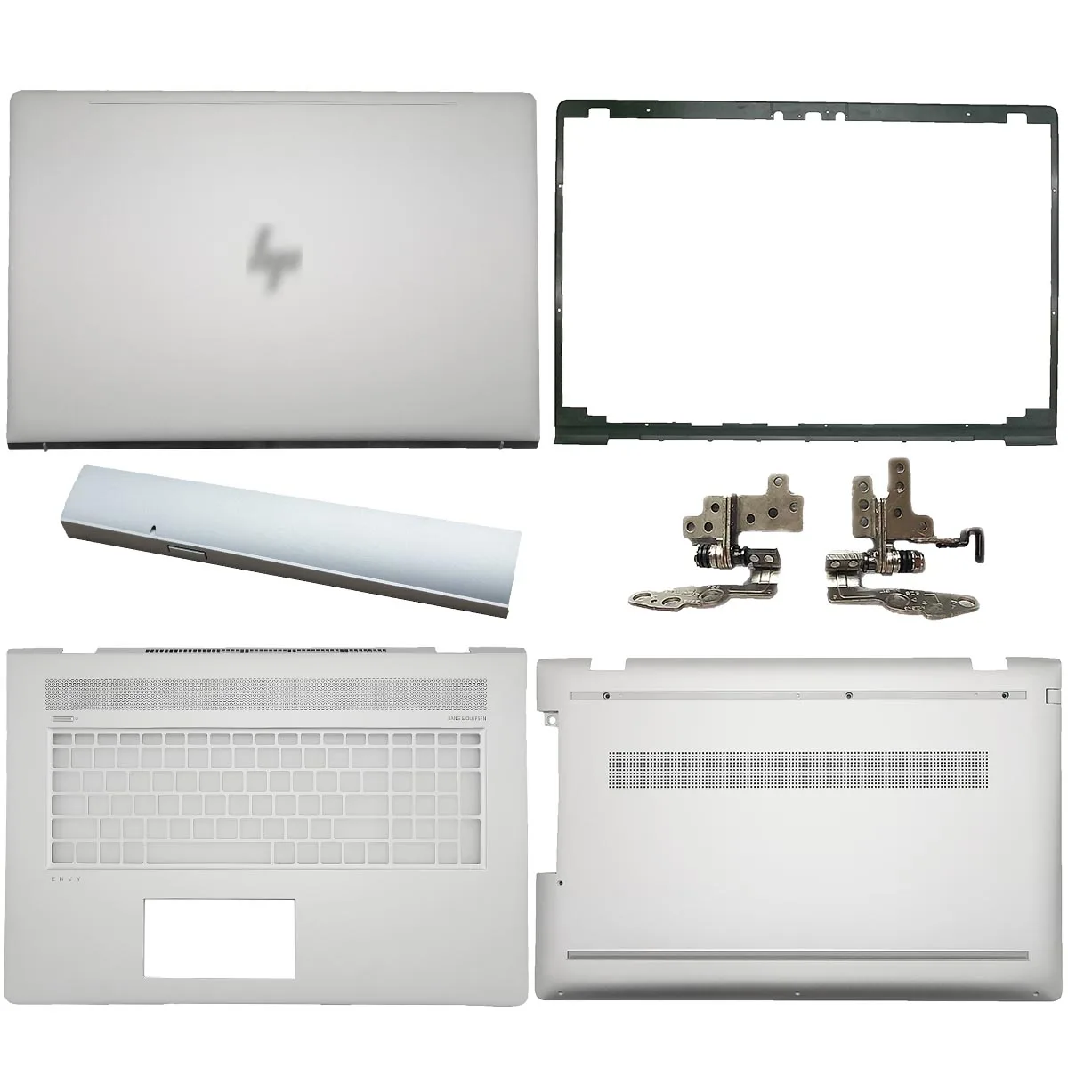Original New The Case Cover Of Laptop For Hp Envy 17-Ae M7-Ae Lcd Back Cover/Front Bezel/Palmrest/Bottom Case 925477-001 Silvery