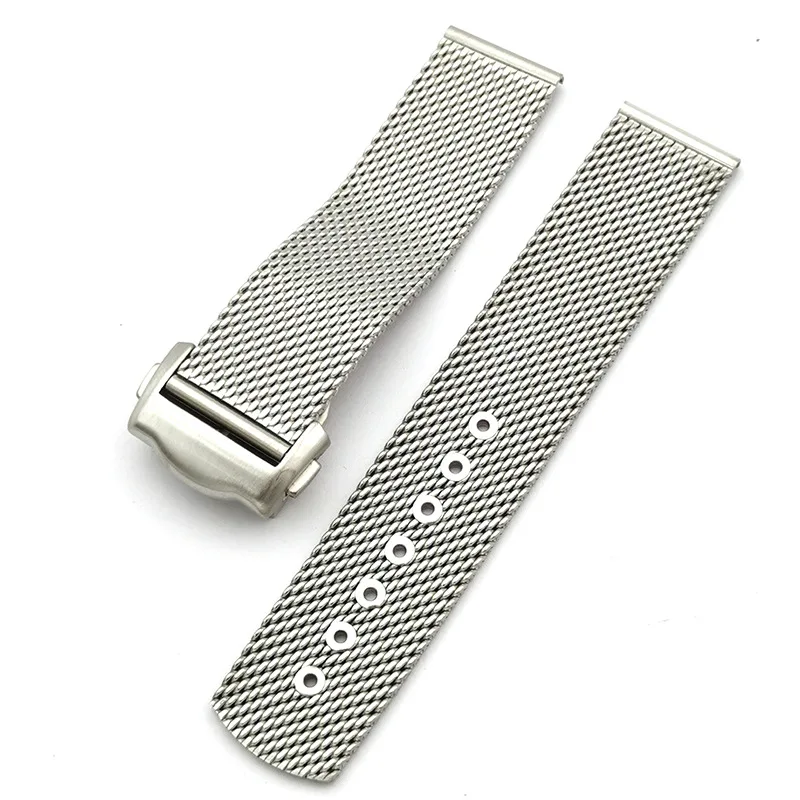 Cinturino Per Orologio In Acciaio Inossidabile 316L Adatto Per Cinturino In Rete Con Fibbia Pieghevole Originale Omega Seahhor007 Da 20Mm