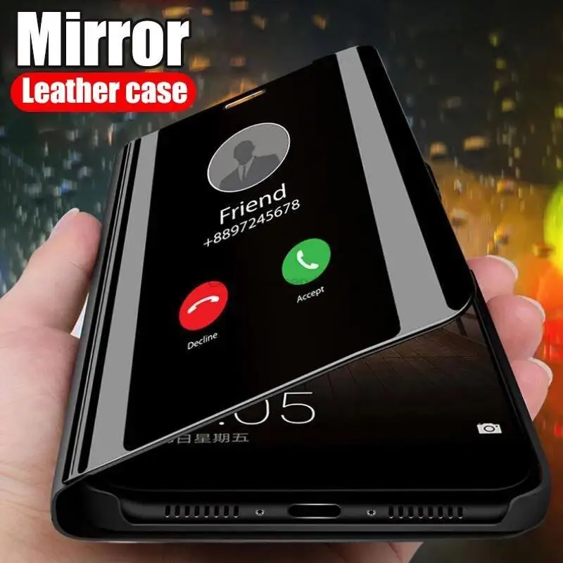 Custodia Smart Mirror Per Samsung Galaxy A12 Stand Book Flip Cover Per Samsung Galaxy A12 A 12 12A Sm-A125F Custodie Coque