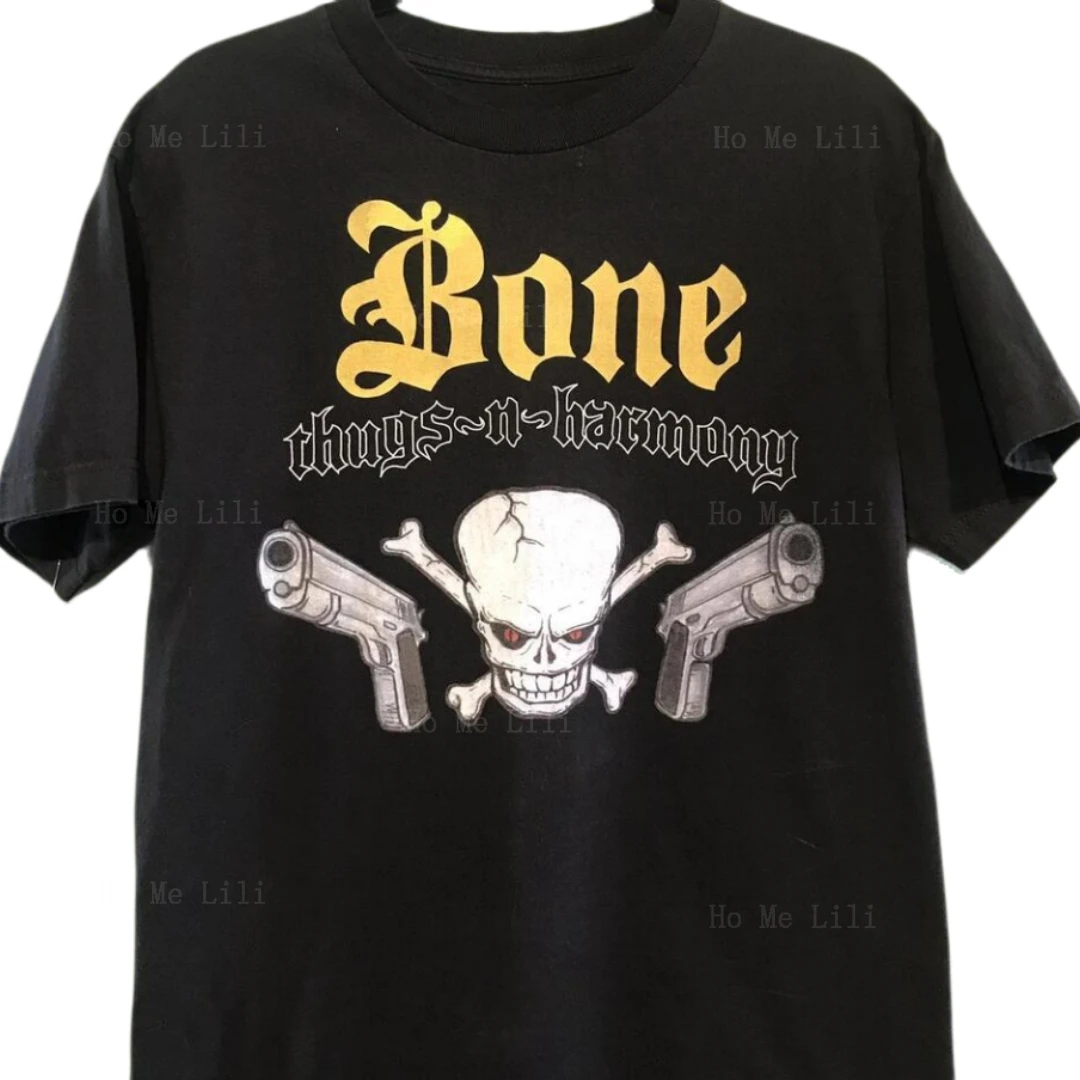 T-Shirt Oversize Personalizzata Bone Thugs N Harmony Band Cotton Black Men Tutte Le Taglie