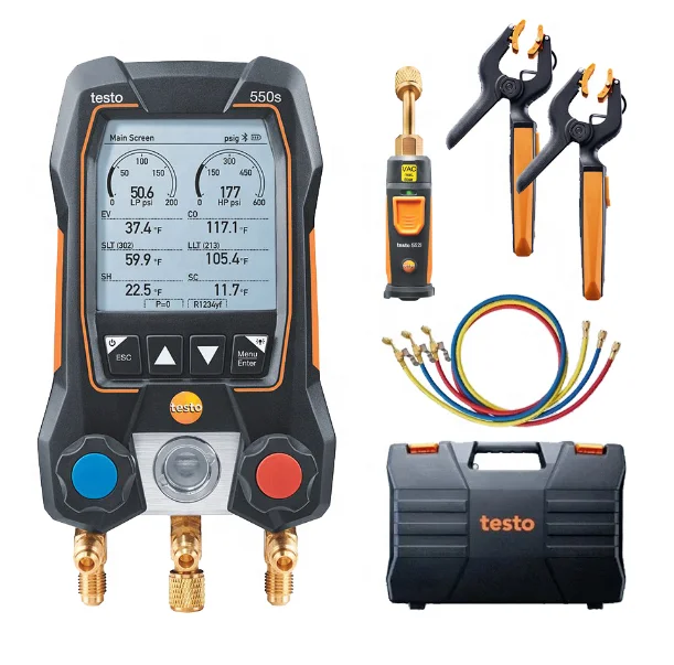 100% Nuovo Testo 550S/ 557S Vacuum Kit Digital Collettore Gauge