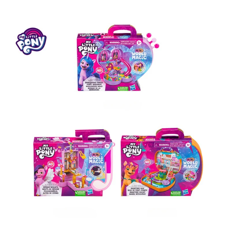 Y My Little Pony Sunny Izzy Princess Anime Figure Mini Treasure Box Magic World Scene Set Collection Toy Gift For Children