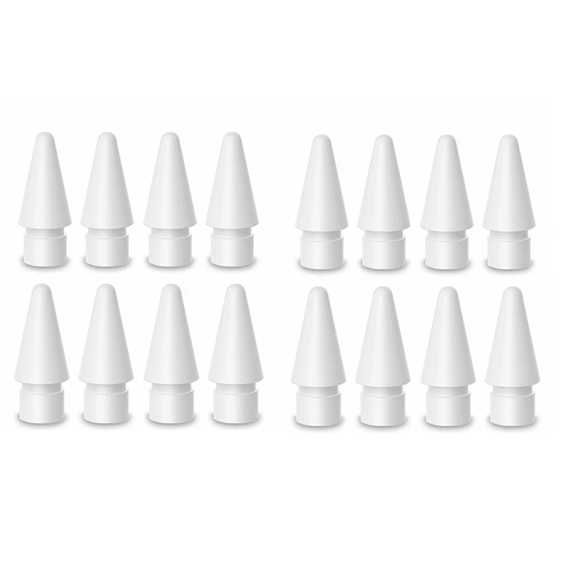 Confezione Da 16 Punte Di Ricambio Per Pennini Apple Pencil Per Apple Pencil 1A E 2A Generazione (Bianco)