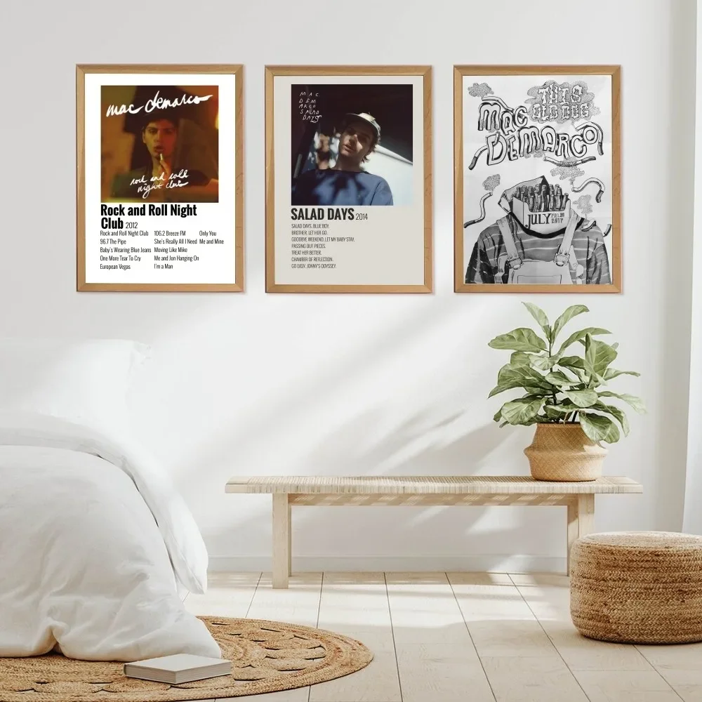 Pop Rock Singer Mac Demarco Poster Carta Kraft Poster Vintage Wall Art Painting Study Stickers Big Szie Wall Painting