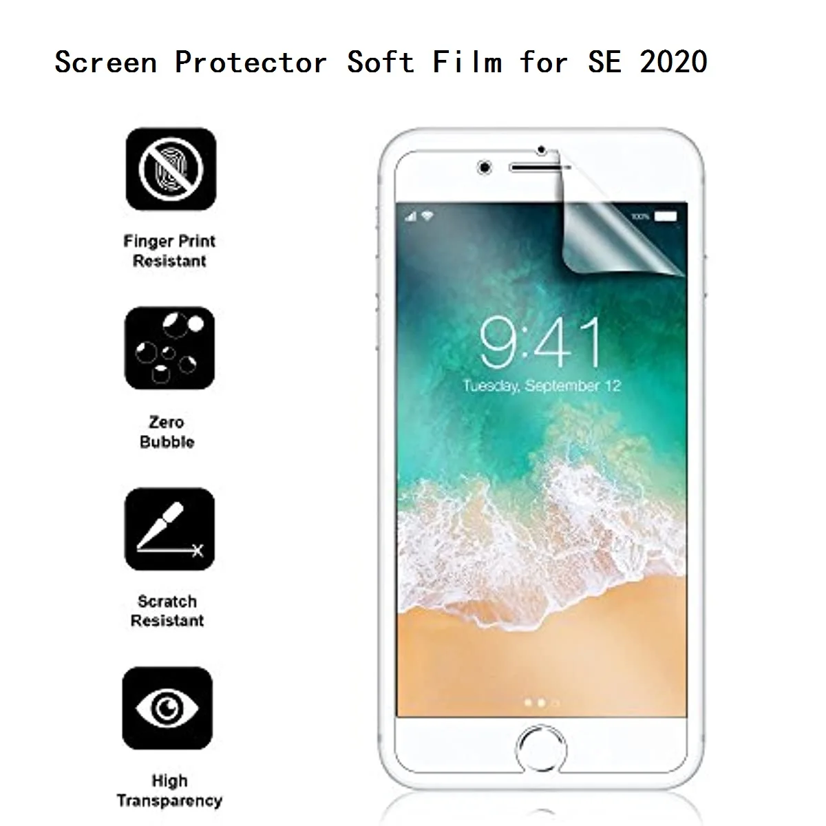 Pellicola Salvaschermo Per Iphone Se 2 (2020 2Nd)/ Se 3 (2022 3Rd) Per Iphone 8, 7 Hd Pellicola Morbida Trasparente