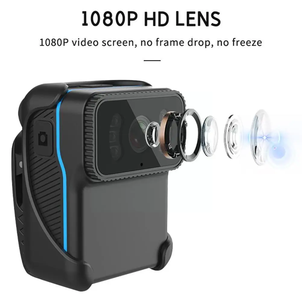 1080P Hd Cs02 Videocamera Sportiva Visione Notturna Dv Registratore Da Viaggio Per Le Forze Dell'Ordine Mini Body Weared Cam E7O7