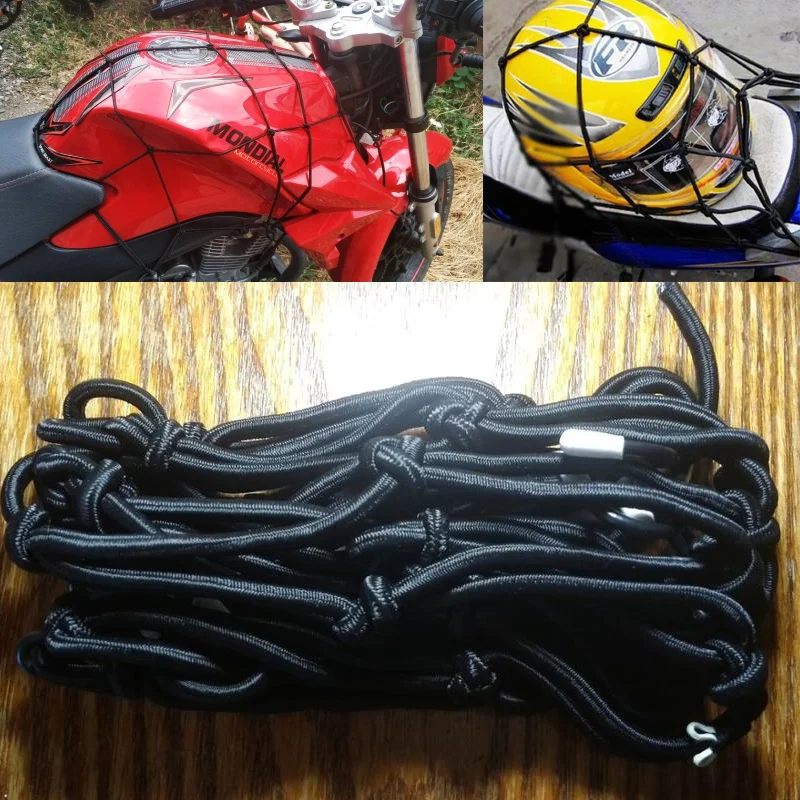 Universal Bungee Cargo Net Moto Helmet Mesh Storage Moto Bagagli Net Per Kawasaki Er5 Er6F Er6N J300 Kle500 Klr 600