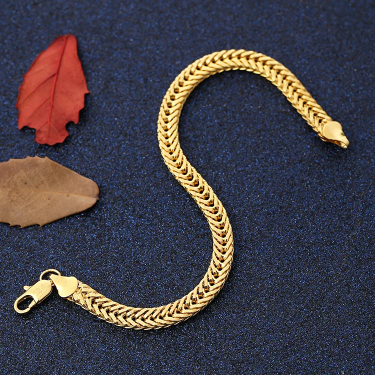 20Cm Snake Gold Bracciali Per Uomo Bangle Jewelry Pulseras Uomo Brazalete Pulseira Masculina Bijoux Homme Armband B0802