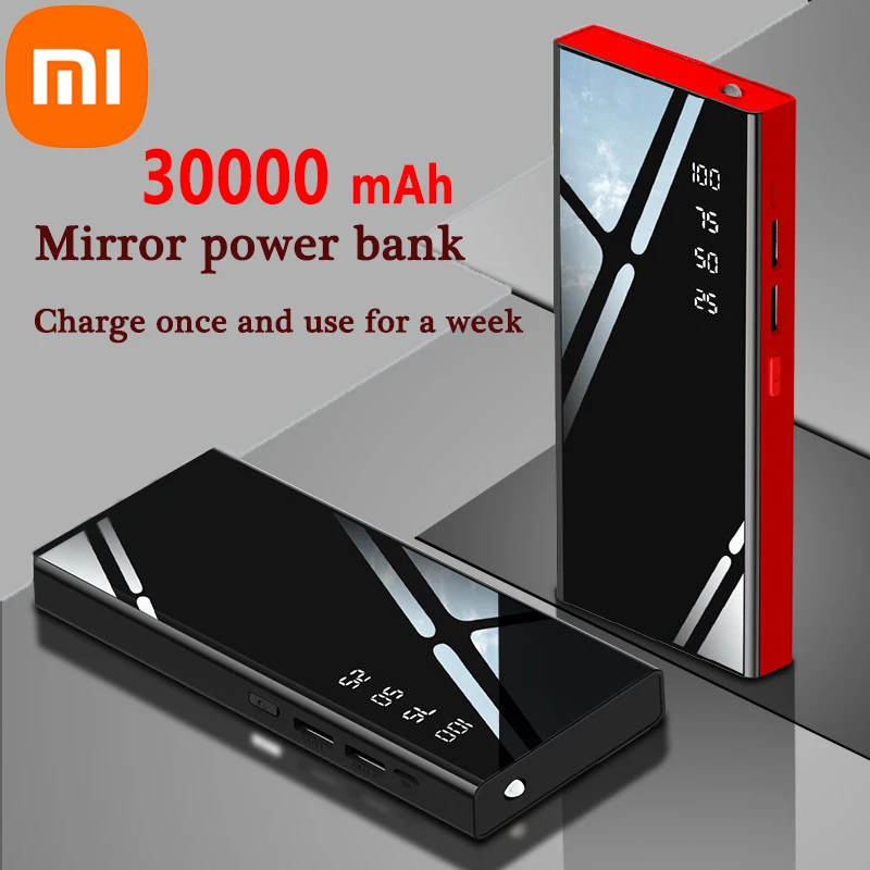 Xiaomi Super Fast Charging Power Bank 30000Mah Power Bank Esterno 20000Mah Power Bank Portatile A Specchio Sottile Spedizione Gratuita