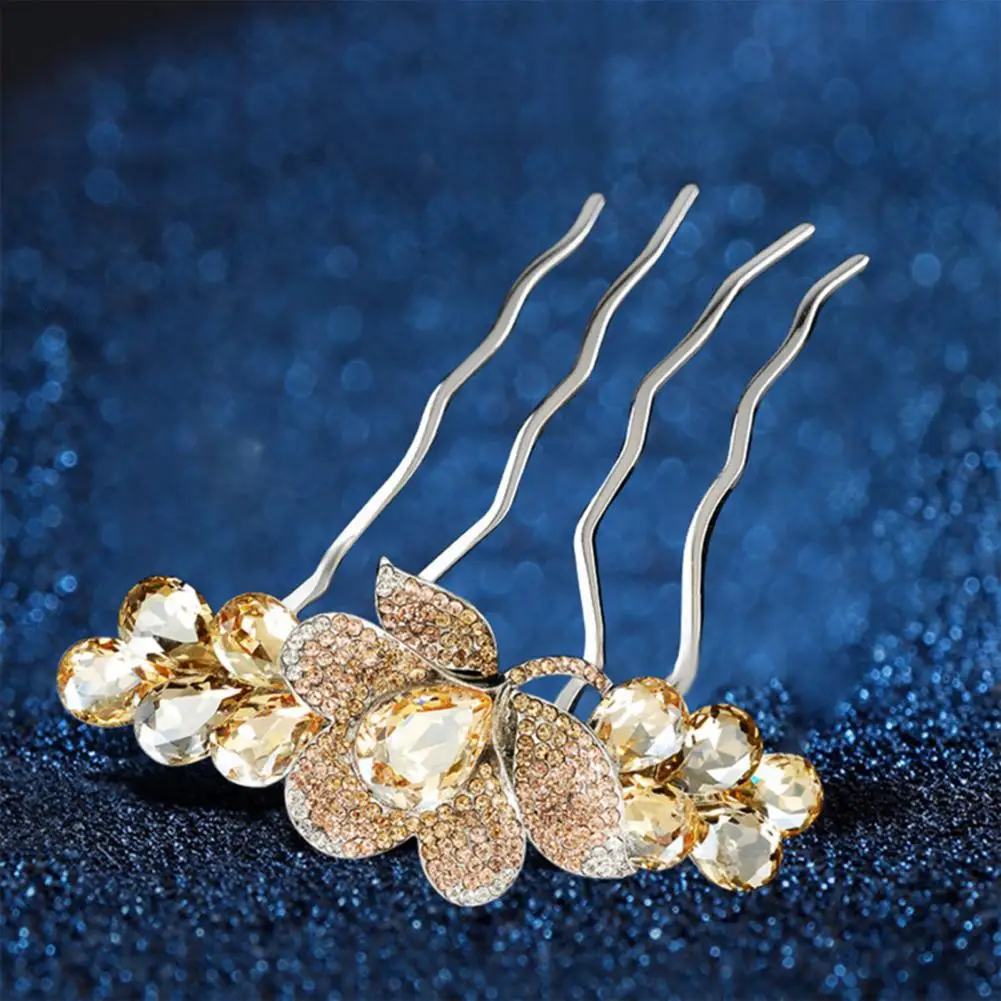 Hair Stick Copricapo Forchetta Per Capelli Leggero Dressing Up Classic Floral Decor Wedding Hairpiece