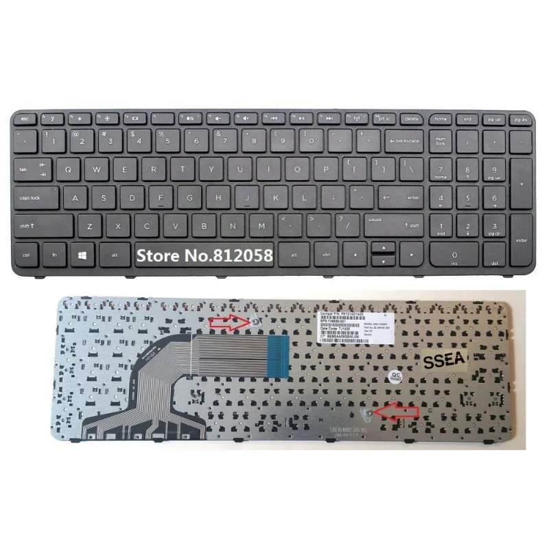 Nuovo Computer Portatile Us Tastiera Inglese Per Hp Pavilion 15-N 15-E 15-G 15-N000 15-N100 15-E000 15-N000 15-N010Us 15-N012Nr 15-N013Ca