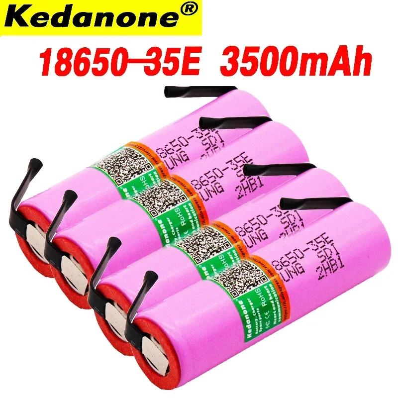 Samsung 18650 3500 Mah 13Adischarge Inr18650 35E Inr18650-35E 18650 Batteria Agli Ioni Di Litio 3.7 Batteria Ricaricabile + Nicke Fai Da Te