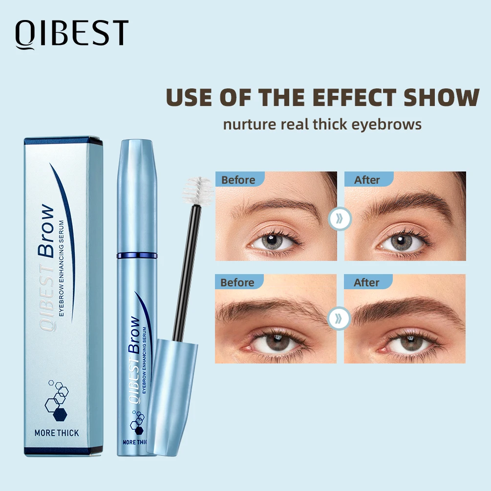 Qibest Siero Per La Crescita Delle Sopracciglia Veloce Più Spesso Natural Eye Brow Enhancers Extension Trucco Nutriente Cosmetici Per Il Sollevamento 