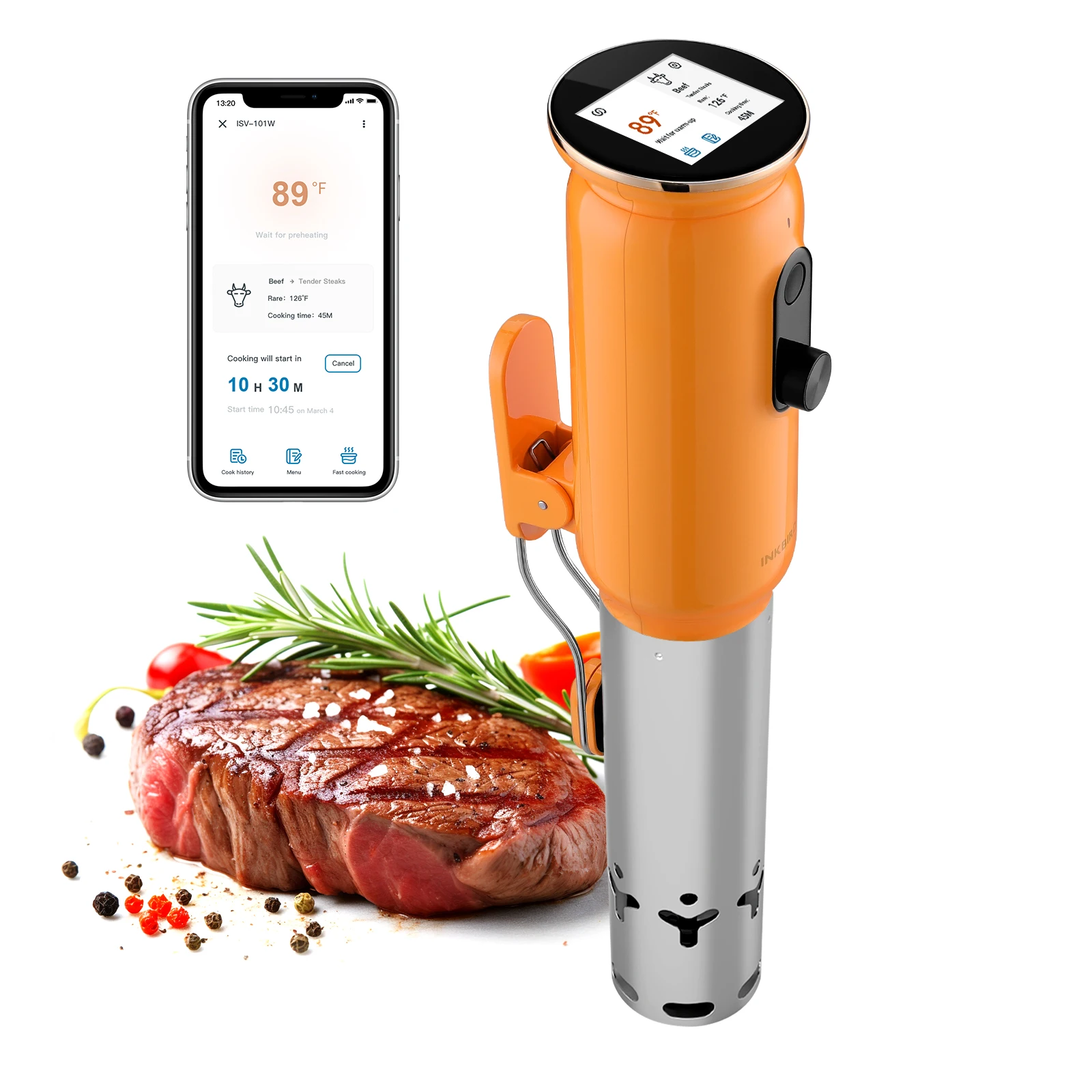 Inkbird Isv-101W Sous Vide Cooker Wifi Sous Vide Machine Cooking Complete Pre-Alarm 3D Water Circolazione Riscaldamento Strumento Di Cottura