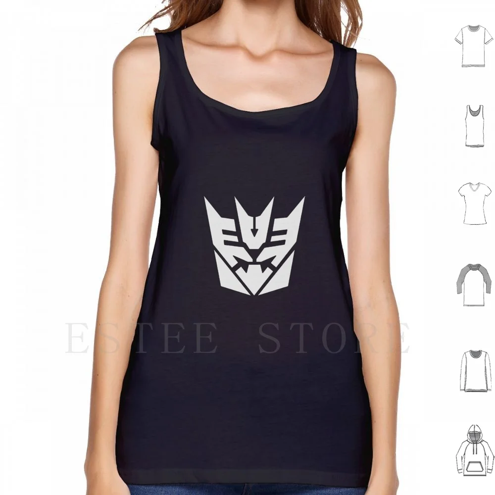 Decepticons Symbol Canotte Gilet Cotton Decepticons Robot Cattivo Logo Symbol