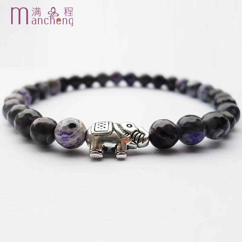 Fnaf 2 Rupee Item Uomo Donna Natural Facet Prezioso Antico Elefante Addormentato 6Mm Fire Agate Ball Beads Bracciale Braccialetti Gioielli