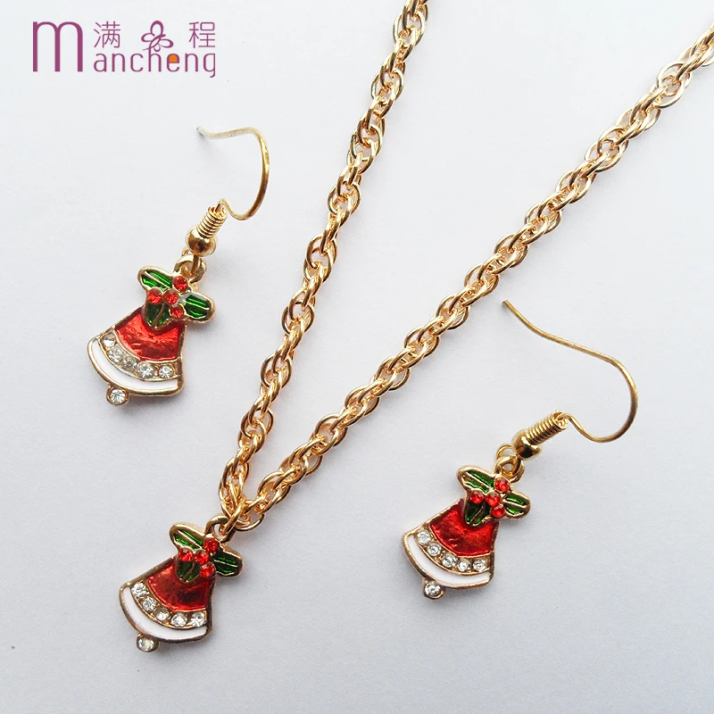 Fnaf 2 Rupee Item Popcorn Christmas Dress Gift Collana Con Ciondolo Orecchini Set Donna Ragazze Noel Ohrringe Natale Kerst Collier