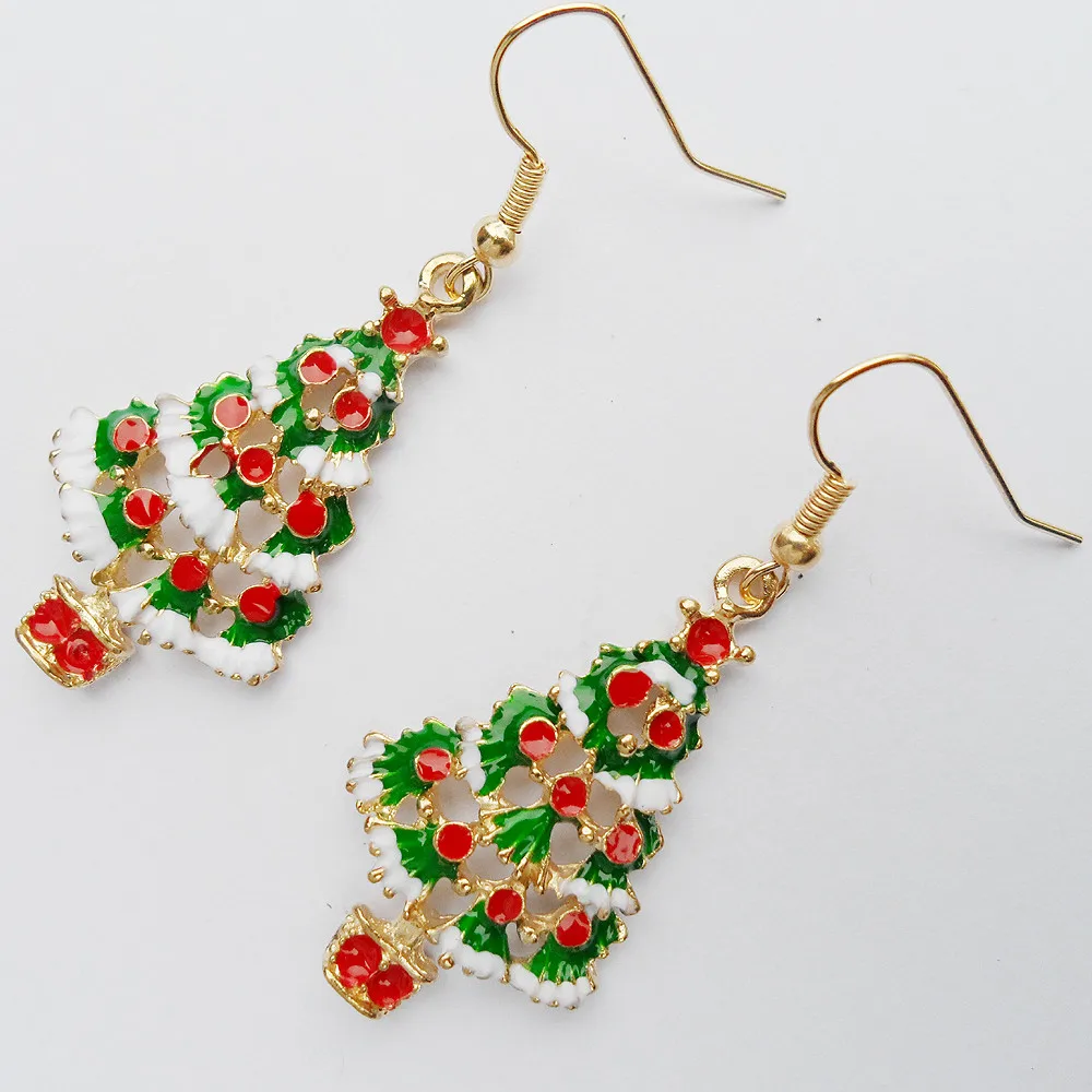 Fnaf 2 Rupee Item Bastet Celebrating Kerst Ciondolo Natale Kolczyki Regalo Di Natale Orecchini Albero Mujer Donna Bijoux Femme