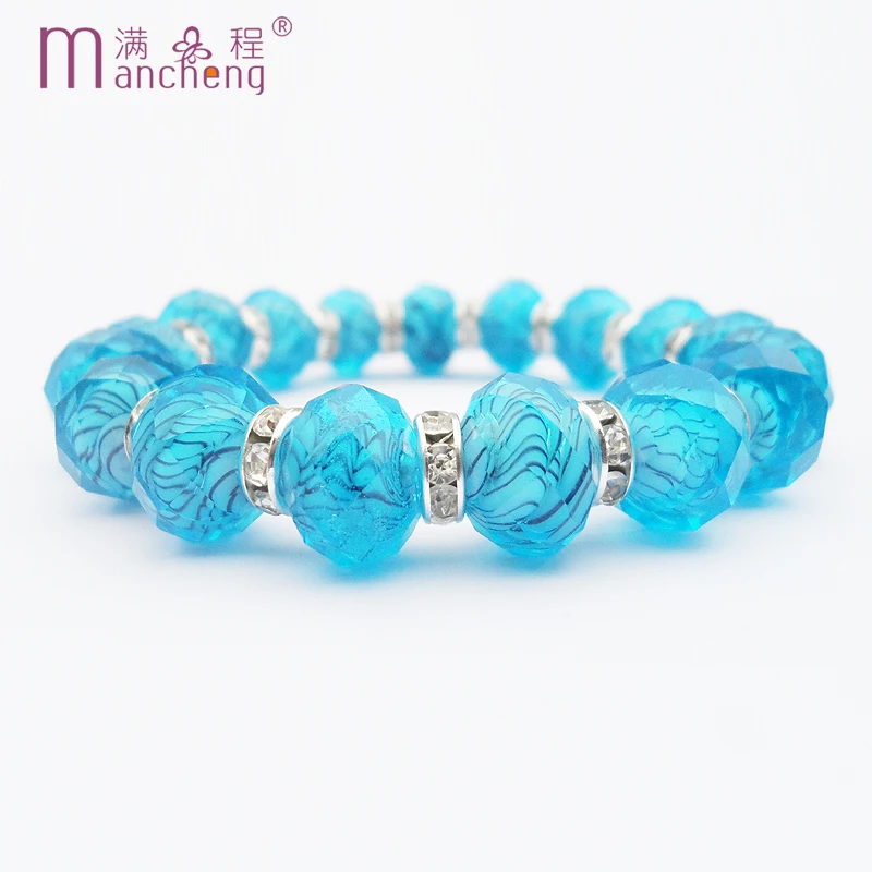Fnaf 2 Rupee Item Bastet Steampunk Bracciale Zebra Texture Blue Crystal Bracciali Donna Pulseras Mujer Hombre Dropshipping