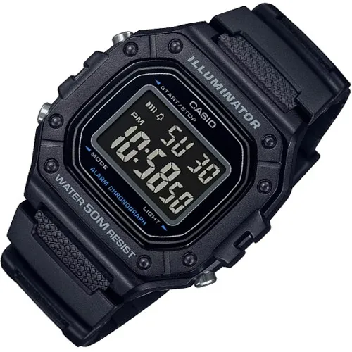 Orologio Sportivo Unisex Digital Casio W-218H-1Bv 7 Anni Batteria 50M Wr Cronometro Di Allarme