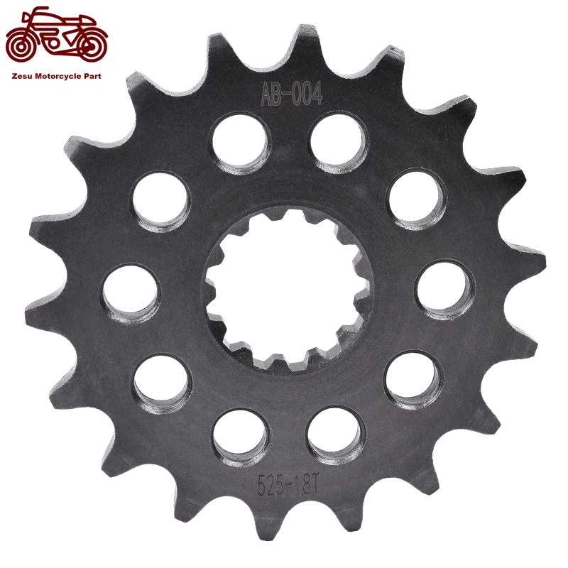 525-18T 525 18 Denti Moto 20Crmnti Pignone Anteriore Pignone Silenzioso Per Triumph 865 Scrambler 865 Thruxton 865 T100 Nero