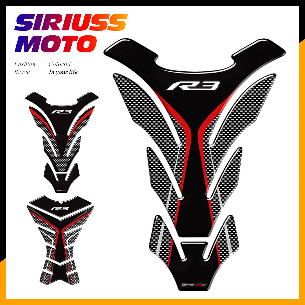 3D Moto Serbatoio Pad Protector Decalcomania Adesivi Caso Per Yamaha R3 Yzf-R3 Vs Serbatoio