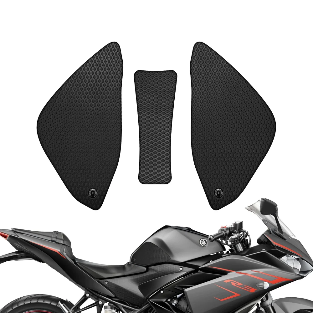 Motorcycle Tank Grip Side Decals Anti Slip Tank Pad Stickers For Yamaha Yzf R3 2015 2016 2017 2018