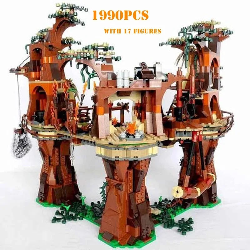 1990Pcs Ewoking Village Building Blocks Fit 10236 Giocattoli Mattoni Per Bambini Regalo Di Compleanno