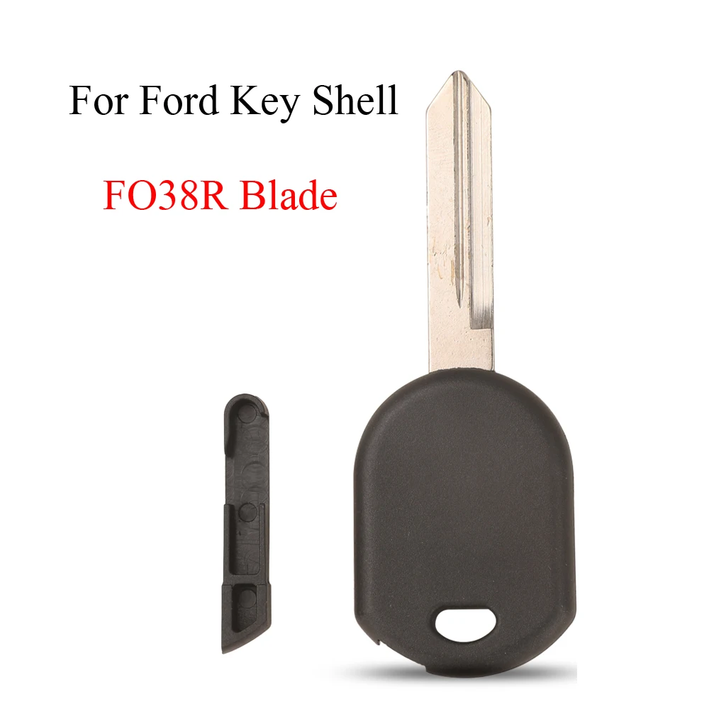 Jingyuqin Transponder Key Shell Car Key Blanks Case Fo38R Blank Key Blade Per Ford C-Max F350 Escape Fiesta F150 Mustang