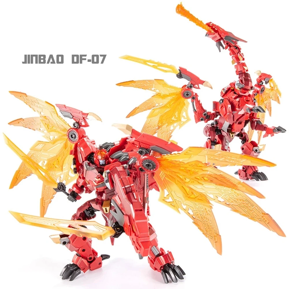 Jinbao Transformation Flame Dragon Df07 Df-07 Red Dragon Ottimale Mega Bw Beast Wars Action Figure Giocattoli Robot