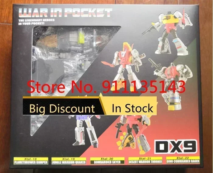 Dx9 War In Pocket Dinobots 5 Pcs Scorie Snarl Fanghi Soar Blue In Stock