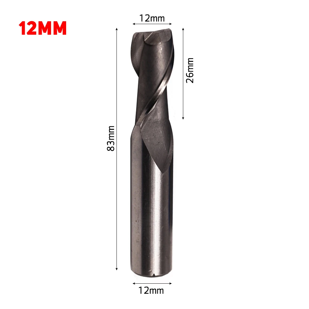 1 Pz Drill Bit Cnc Con Codolo Fresa 2 Flute End Mill Cutter Hss Router Punte Dell'Attrezzo 4/6/8/10/12Mm Fresa Strumento