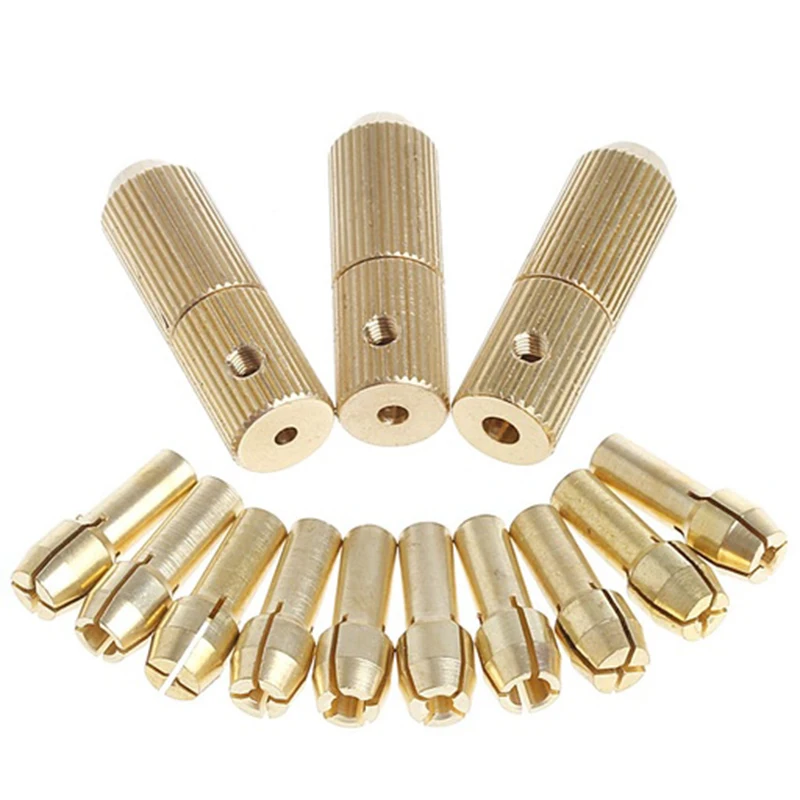 3 + 10 Pezzi 0.5-3.2Mm Mini Kit Trapano A Mano Twist Chuck Punta Da Trapano Elettrica