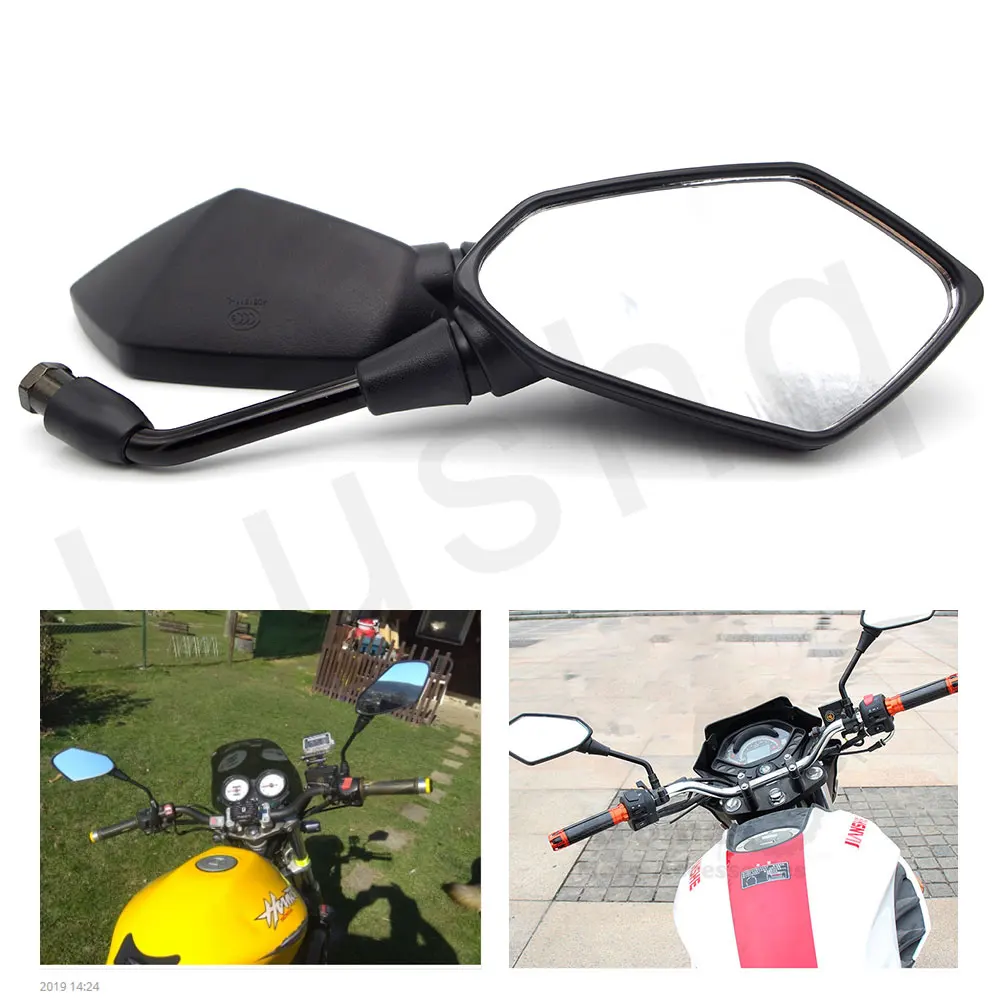 Motorcycle Bike 8/10 Mm Bar End Side Rear View Mirror Moto Motorbike Accessories For Honda Varadero 125 Xl1000 Xl1000V Vfr750