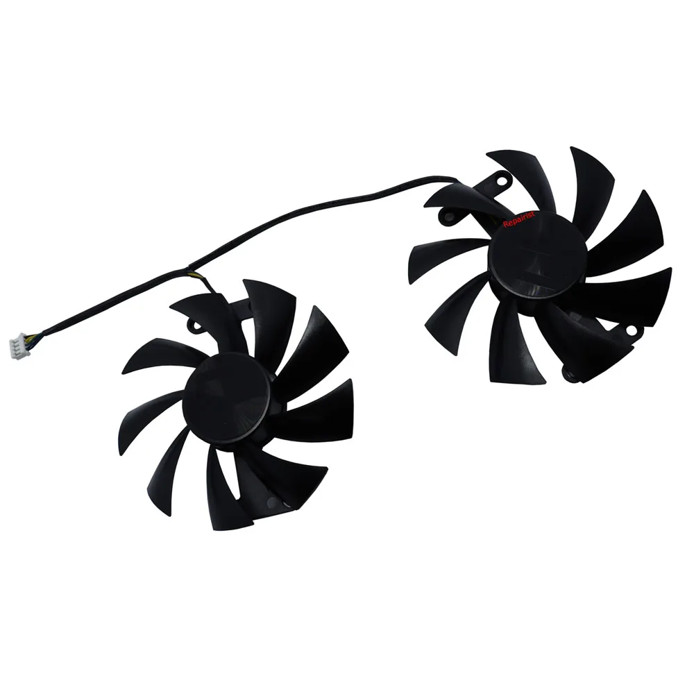 2Pcs/Set Ventilatore Per Schede Grafiche,Pla09215B12H,Per Powercolor Red Devil Rx480,Per Powercolor Red Devil Rx470,Per Powercolor Red Devil Rx580,Kur
