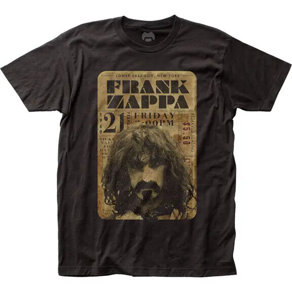 Frank Zappa Concert Ticket Classic Musicista Compositore T-Shirt Aderente In Jersey Fz25 Maniche Lunghe O Corte