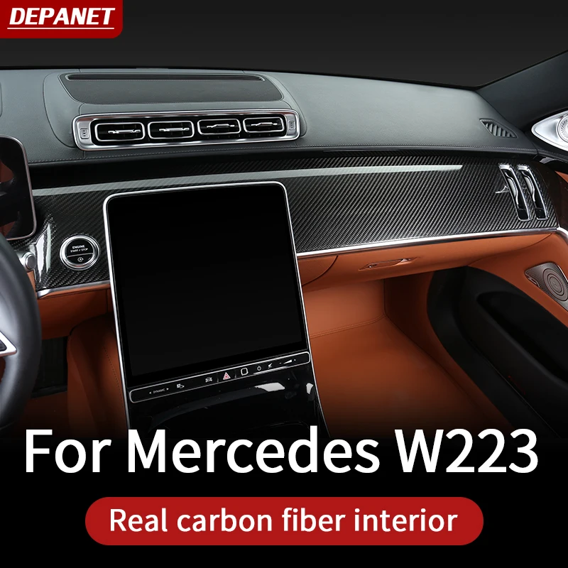 Cruscotto Per Mercedes W223 S Series Class Carbon 2021 ~ 2023 Cover Trim Mercedes W223 Carbon S400 S550 S480 Maybach Accessori
